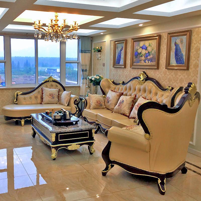 欧式沙发组合简欧真皮沙发小户型客厅新古典轻奢美式实木家具特价