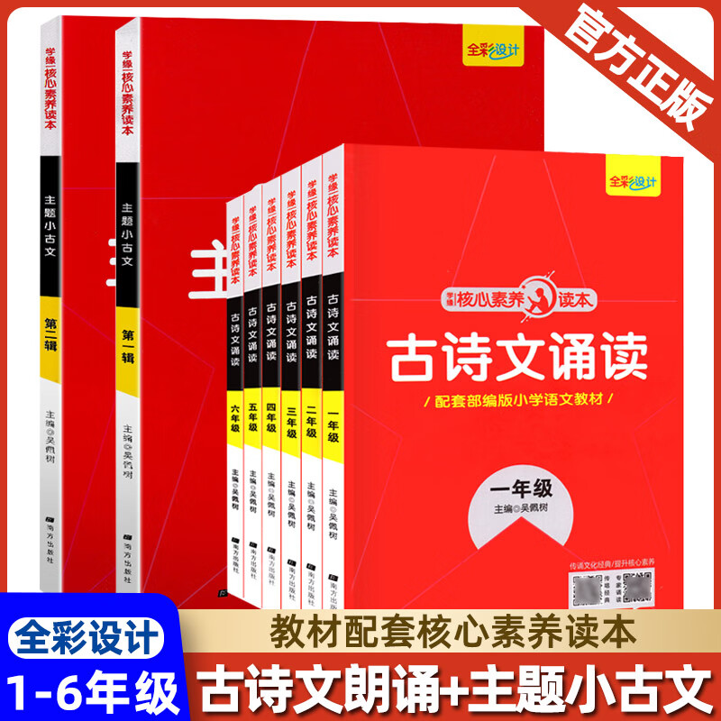 古诗文诵读一二三四五六年级上册下册小学生核心素养读本朗读同步人教版语文教材资料古诗词背诵美 古诗文诵读[四年级] 小学通高清大图