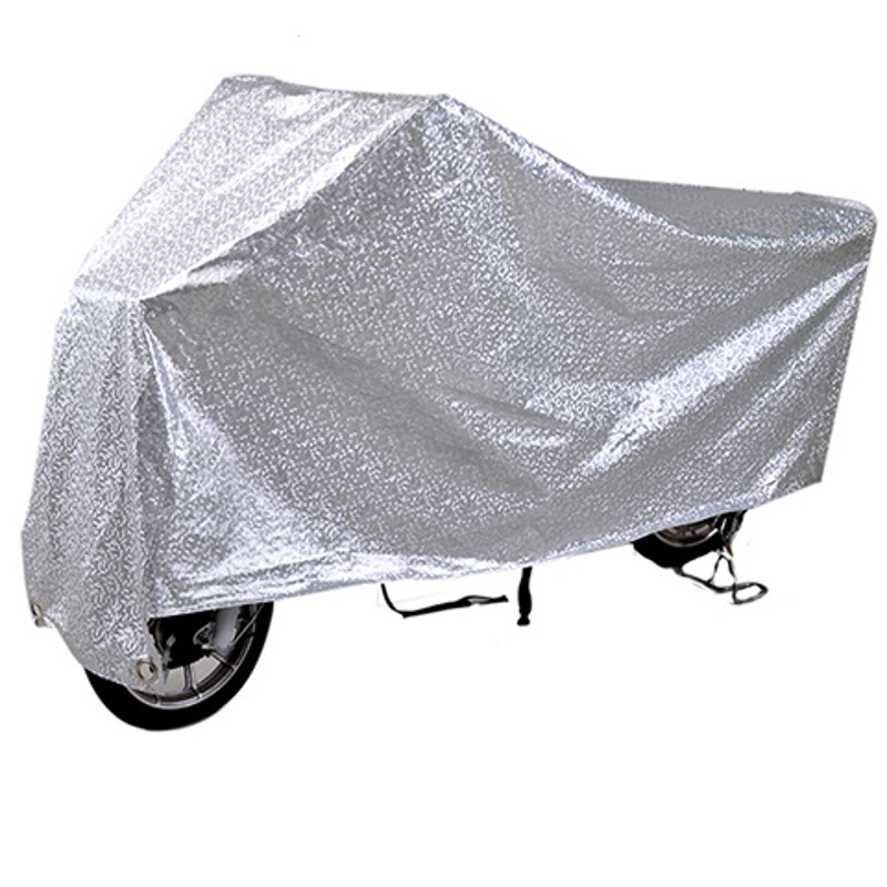 加厚植绒车衣电瓶车踏板电动车摩托车车衣防雨罩防晒加大车罩车衣银色