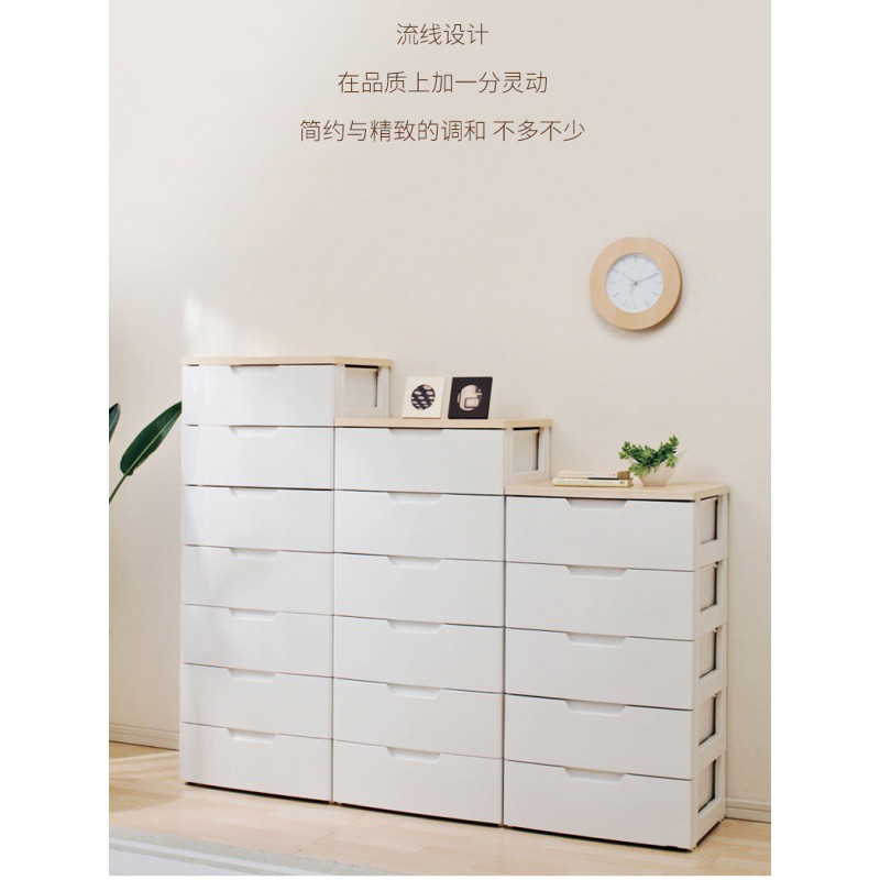 日本儿童衣柜HG555B塑料抽屉式储物柜子整理箱爱丽丝收纳柜 三维工匠高清大图