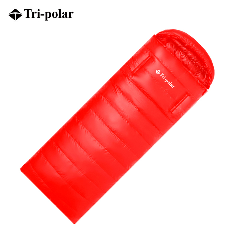 三极户外(Tripolar) TP2945 羽绒睡袋可伸手白鸭绒1500克轻便成人户外高山露营冬季保暖睡袋