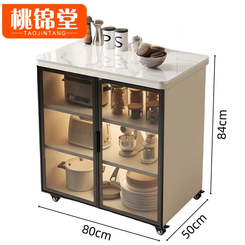 桃锦堂玻璃 餐边柜高清大图