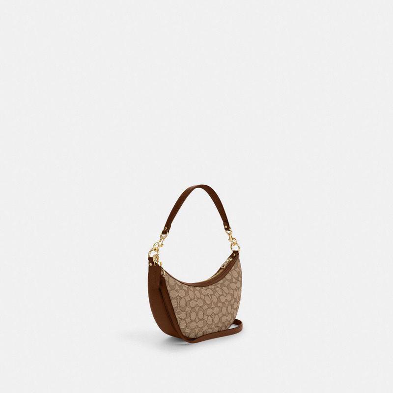 蔻驰coachariashoulderbaginsignaturejacquard标志印花单肩包