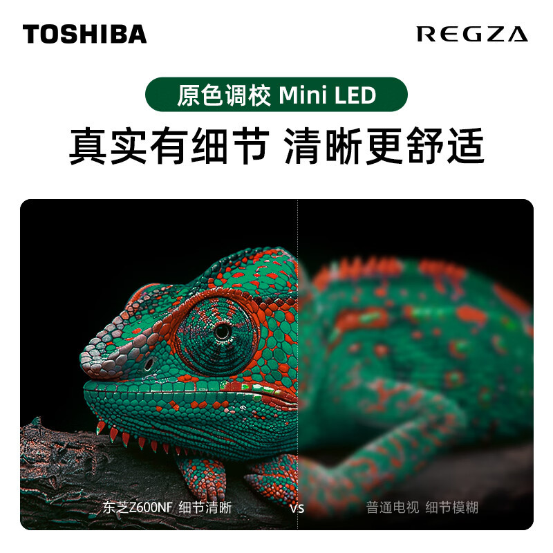 东芝电视85Z600NF 85英寸 Mini LED 4K 144Hz超清DeepSeek AI智能平板电视机