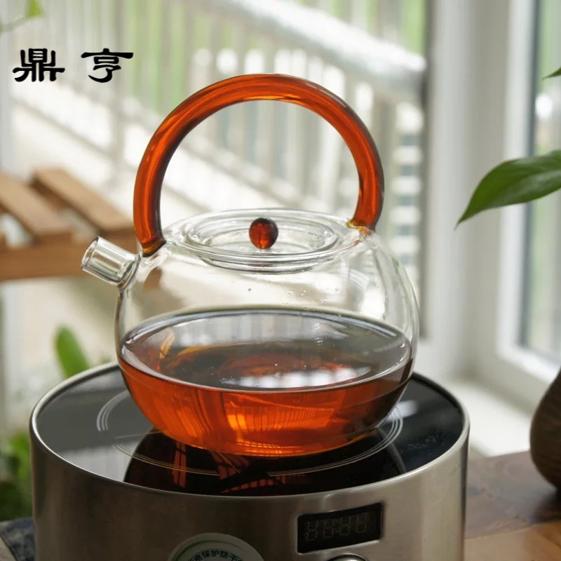 鼎亨玻璃烧水壶 煮茶器过滤泡茶壶高温耐热煮水提梁壶功夫茶具电