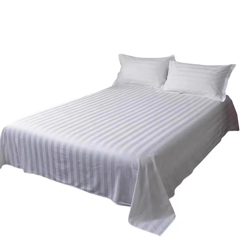 月光妍 40s纯棉缎条床单 135*210cm 条高清大图
