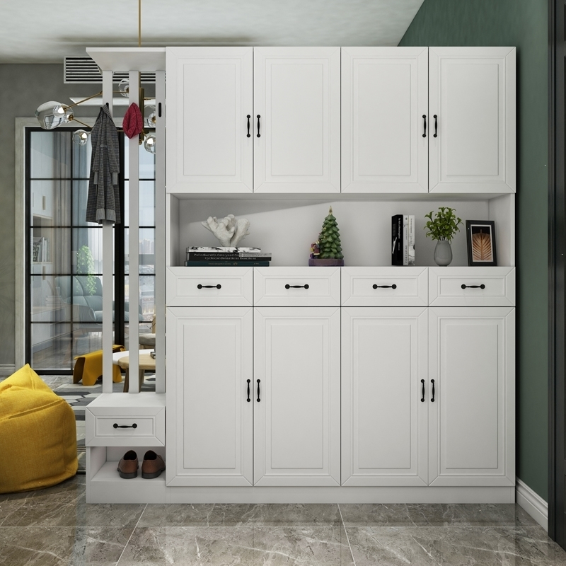 客厅隔断屏风鞋柜一体简约现代酒柜装饰进门间厅入户玄关柜置物架(4dc