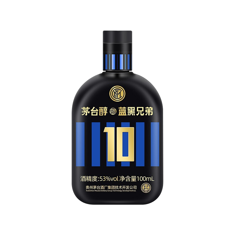 [苏宁自营]茅台醇蓝黑兄弟53度100ml柔和酱香型白酒 国际米兰限定 号码随机 贵州茅台酒厂集团