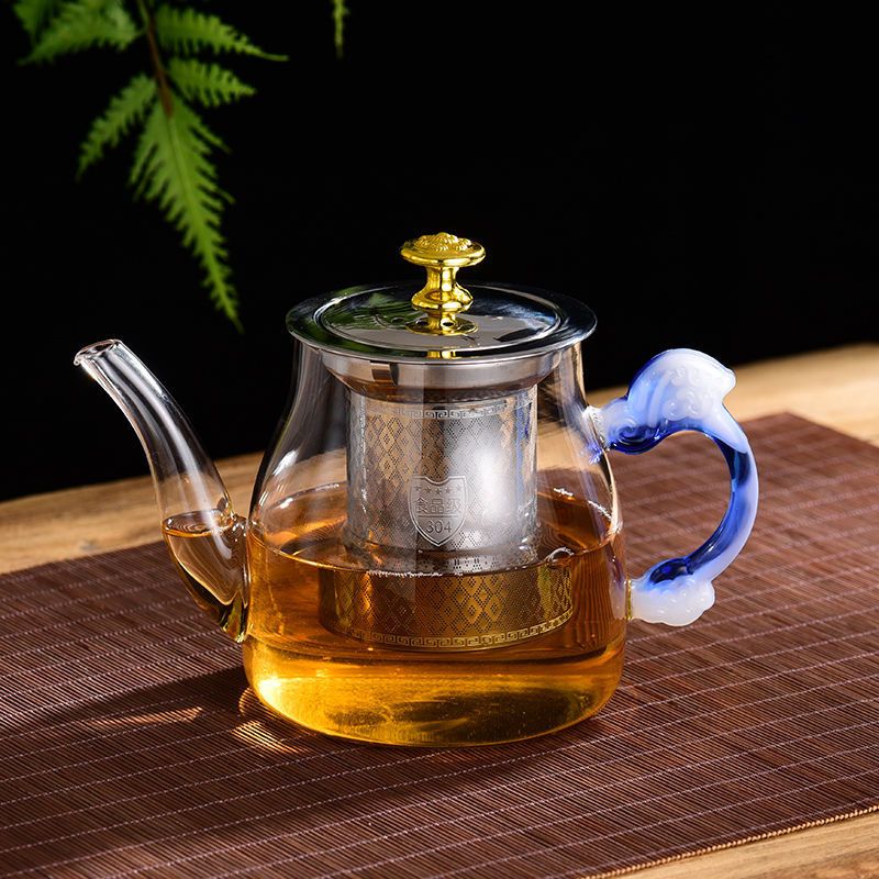 煮茶器煮茶壶玻璃家用烧水壶小型电热炉养生玻璃蒸煮电茶壶茶具 单壶