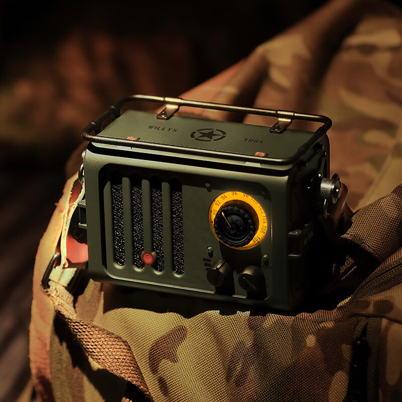 猫王音响野性Jeep吉普风便携式迷你户外山野蓝牙收音机小音箱 野性绿高清大图