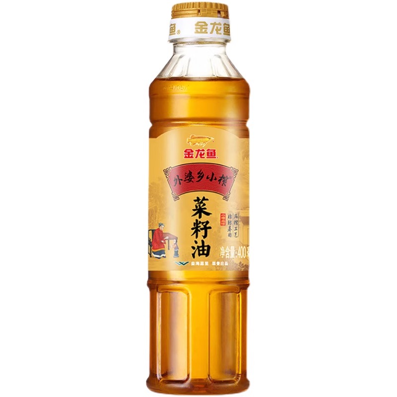 金龙鱼外婆乡小榨菜籽油400ml食用油非转压榨菜籽油囤货6瓶高清大图