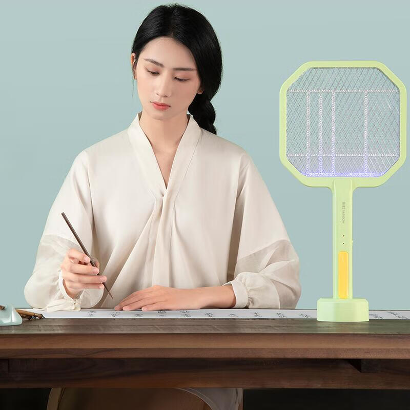 彩虹 电蚊拍(二合一诱蚊底座充电款),颜色随机发货6105高清大图