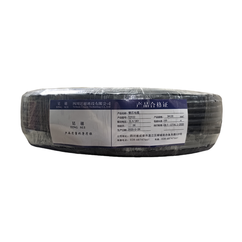 廷穗(TINGSUI)铜芯电缆YJV22-0.6/1KV-3*120 米高清大图