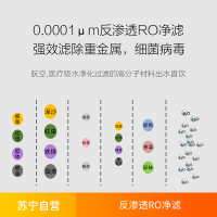 [苏宁自营]安吉尔(Angel)家用厨房壁挂双出水直饮机净水器 J1105-ROB8RO 反渗透过滤自来水净水机