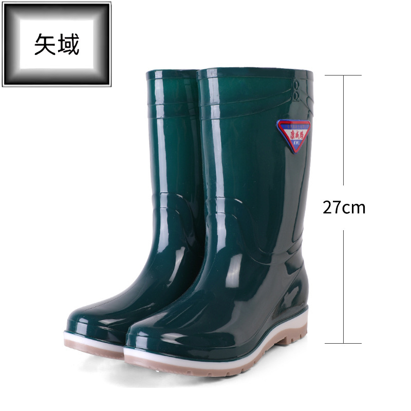 矢域男士防水雨靴防滑耐磨加绒保暖户外工作靴轻便透气时尚设计高清大图