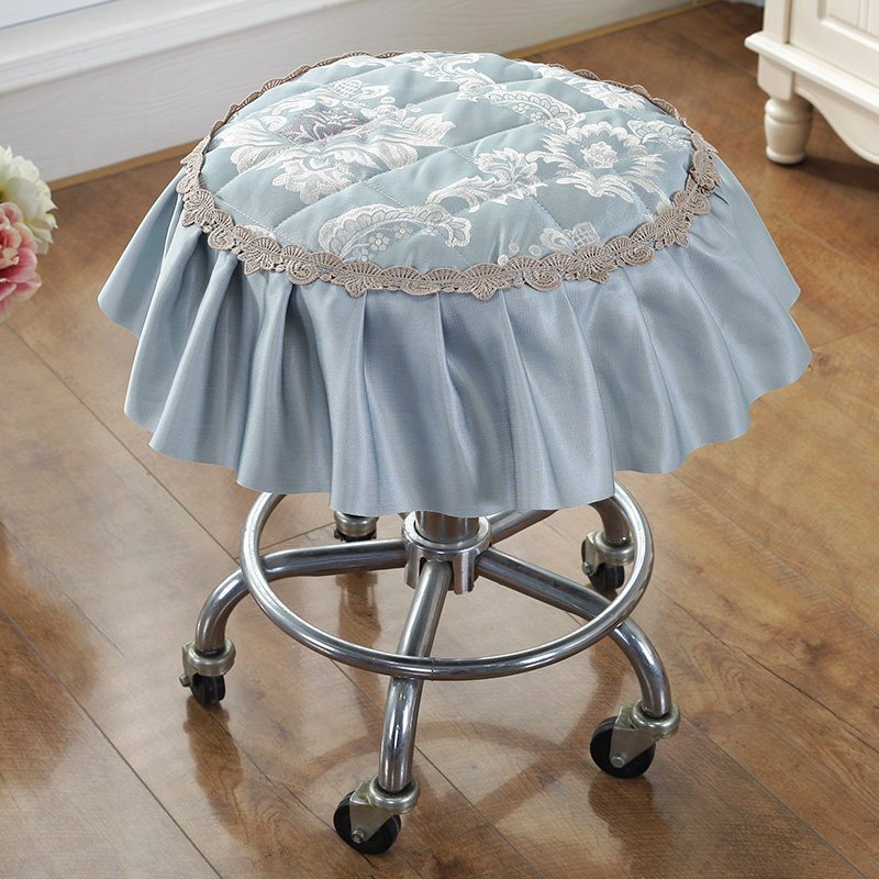 美帮汇蕾丝圆凳罩转椅罩椅子保护套椅子保护垫防滑垫子耐磨垫子屁垫餐