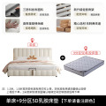 布欧格科技布床双人床布艺床1.5米 2*2.2米【框架结构】 科技布单床+9分区5D乳胶床垫（20cm弹簧床垫）
