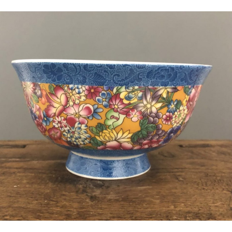 美帮汇清乾隆粉彩万花薄胎餐具饭碗景德镇仿古陶瓷家居装饰摆件收藏古玩高清大图