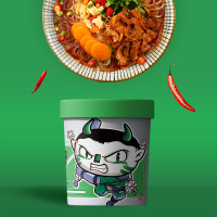 食族人麻辣爆肚粉6桶装正品非油炸酸辣粉丝方便速食夜宵泡面正宗