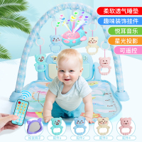 婴儿脚踏钢琴健身架器3-6-12个月儿童智扣女宝宝玩具男0-2岁 [加厚双面充电版]北欧红