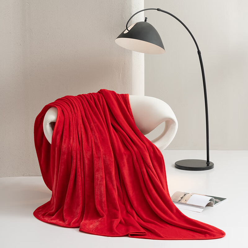 水星家纺DH满禧鸿福法兰绒毯150cm×200cm/条127831高清大图