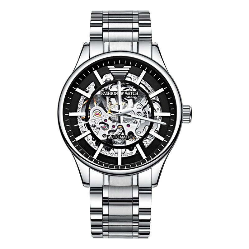 特威斯新款机械表批发镂空时尚全自动机械表真皮男士手表