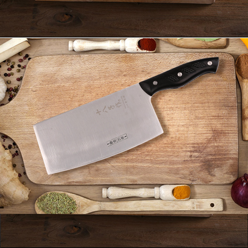 十八子作S2906-AB祥运斩切刀 不锈钢家用厨房刀其它厨房家用菜刀前切后斩一刀两用切片刀切肉刀 斩骨刀400系列不锈钢高清大图