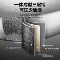 爱仕达第五代晶刚甲316L不锈钢炒锅家用少油烟电磁炉燃气灶锅具CC32E13WG