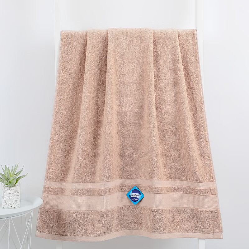 洁丽雅7265(Grace)7A抗菌大浴巾成人纯棉加大加厚浴巾男女棕色高清大图