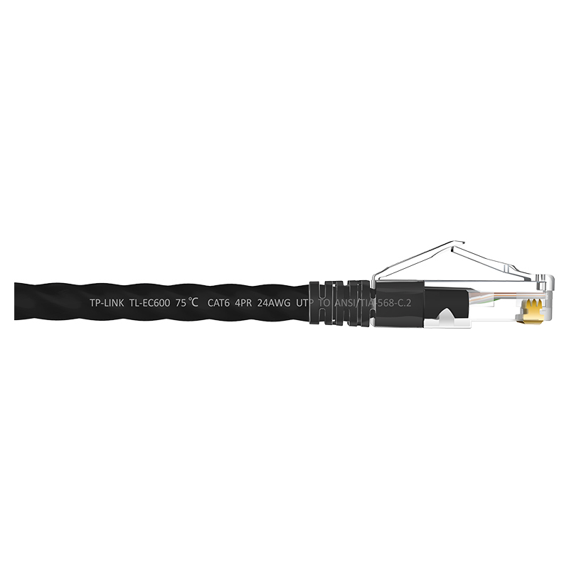 TP-LINK 六类非屏蔽5米千兆网络跳线 工程级家用CAT6类纯铜成品网线TL-EC600-5(灰)