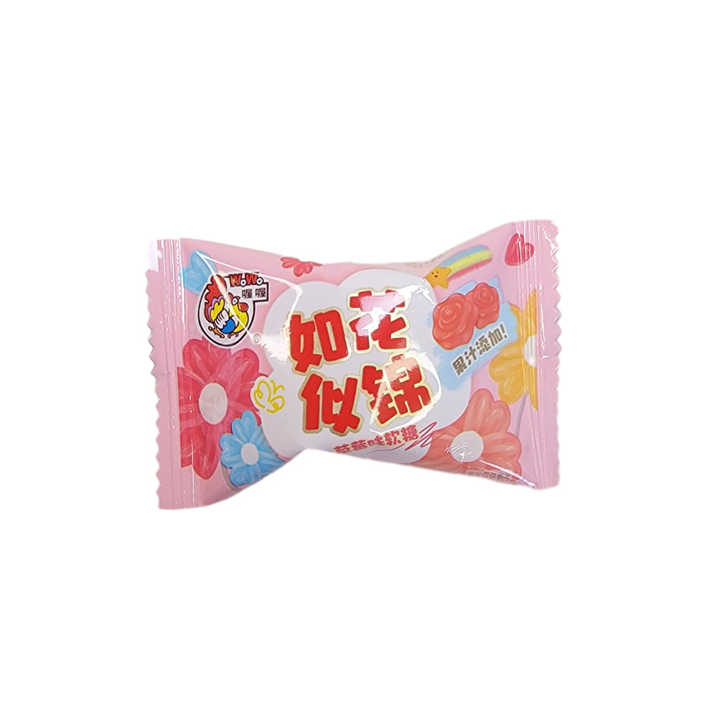 喔喔草莓味软糖散装250g婚庆结婚喜糖休闲零食品欢喜满心如花似锦高清大图