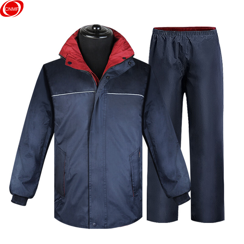 谋福 SMC加厚双层分体雨衣套装(双面雨衣)2XL (165-170CM)可定制*/套高清大图