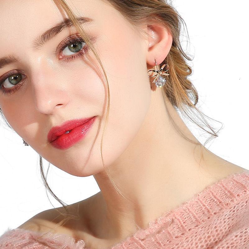 新款锆石蝴蝶结耳环女长款欧美时尚流苏耳坠百搭气质耳钉潮款视频