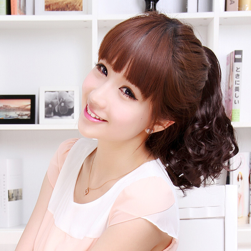 假发女爪夹假发马尾短卷女生蓬松芭比卷短发假马尾辫哑光逼真马尾自然