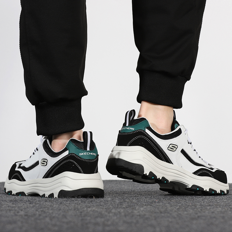 Skechers斯凯奇男新款熊猫鞋厚底防滑运动休闲鞋8790091-WBK ZP