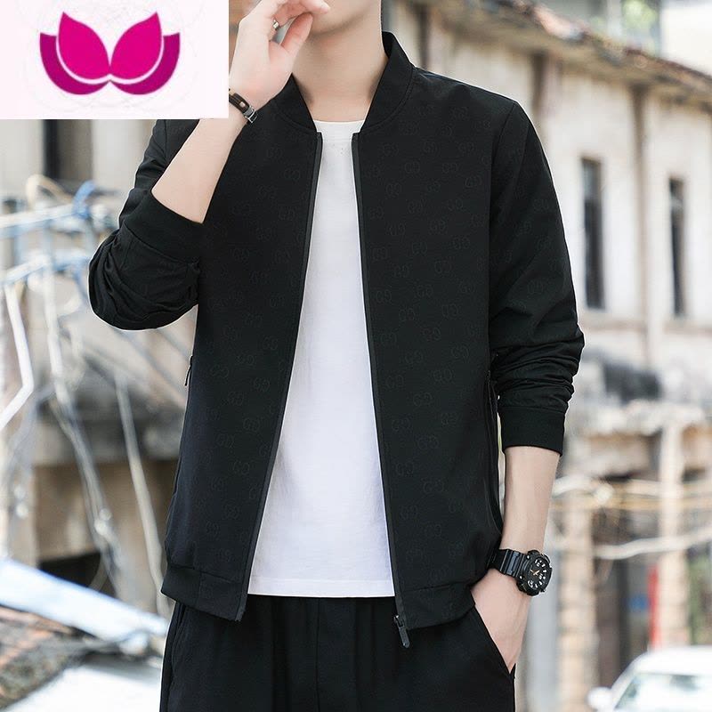 七斓男士外套2023新款修身男装韩版棒球服潮流上衣服休闲夹克男图片