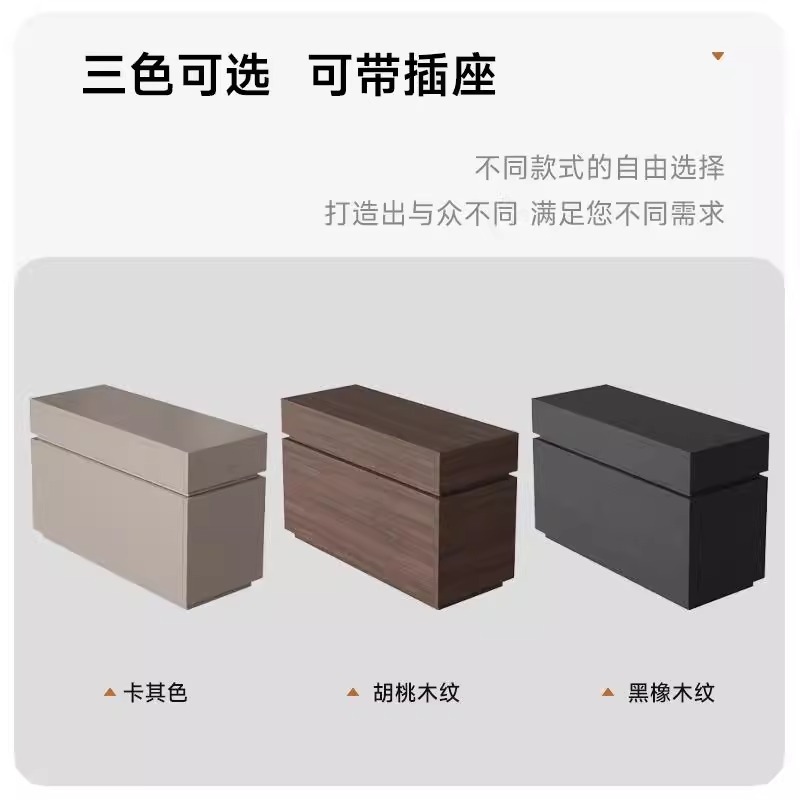 金菲罗格 实木边几轻奢沙发侧边柜 800*320*500高清大图