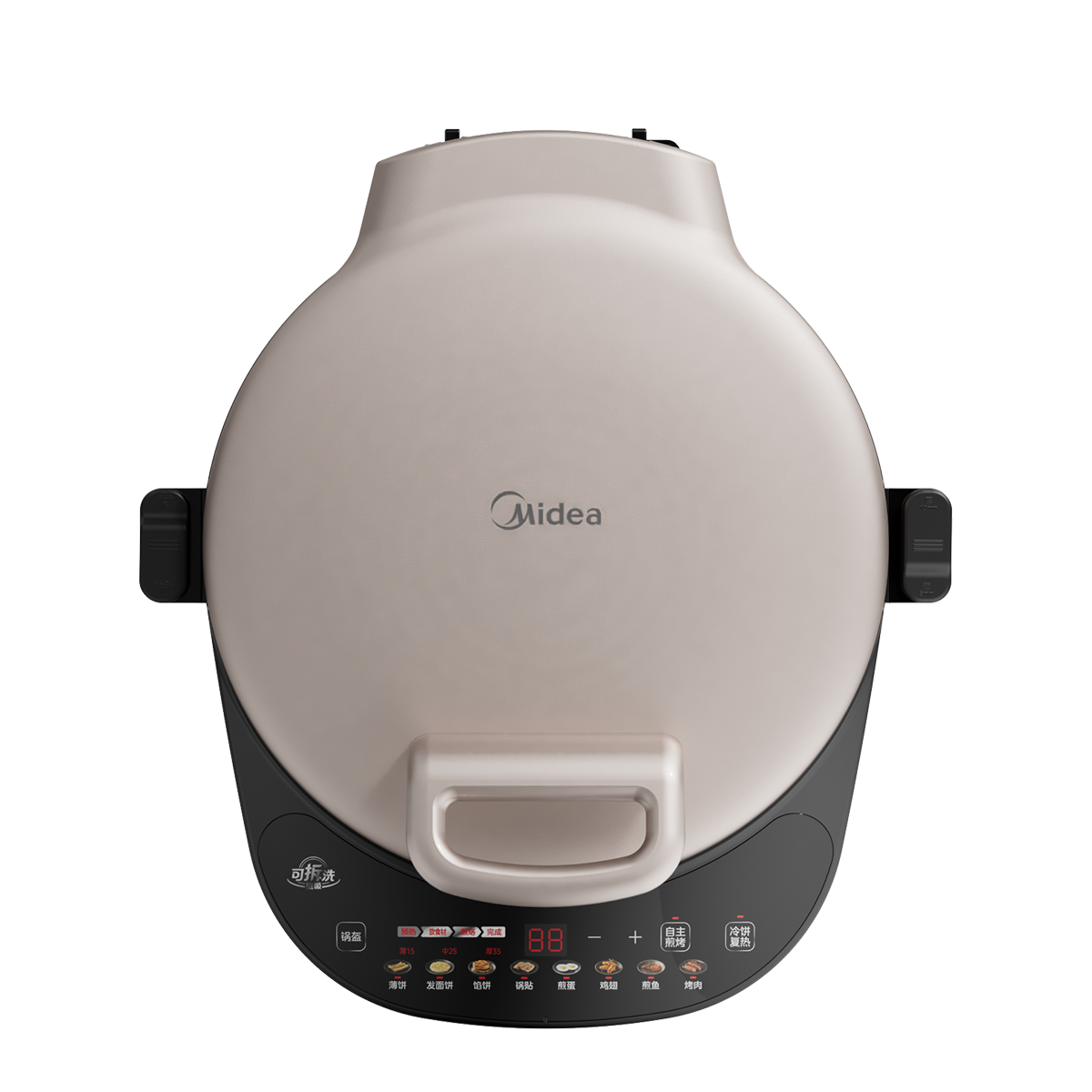 美的(Midea)电饼铛家用双面加热3.5CM加深可拆洗烤盘猛火速脆早餐机悬浮多功能煎炸烙烙饼机 MC-JS3466