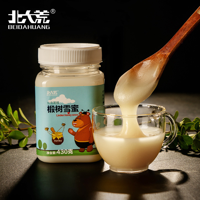 北大荒 椴树雪蜜 蜂蜂熊系列 东北黑蜂 纯蜂蜜 430g