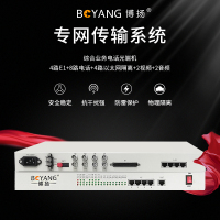 博扬 综合业务电话光端机 4E1+8路电话+4路以太网隔离+2路双向视频+2路双向音频 单纤20km 1对价