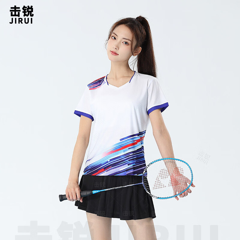 击锐 新款羽毛球服男套装速干透气女排球乒乓球比赛训练团队服定制