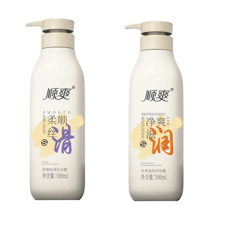 顺爽 柔顺丝滑洗沐套装 500ml*2 套