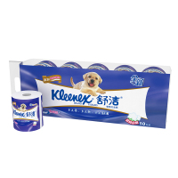 Kleenex舒洁卷筒卫生纸3层纯白10粒(蓝色外袋)