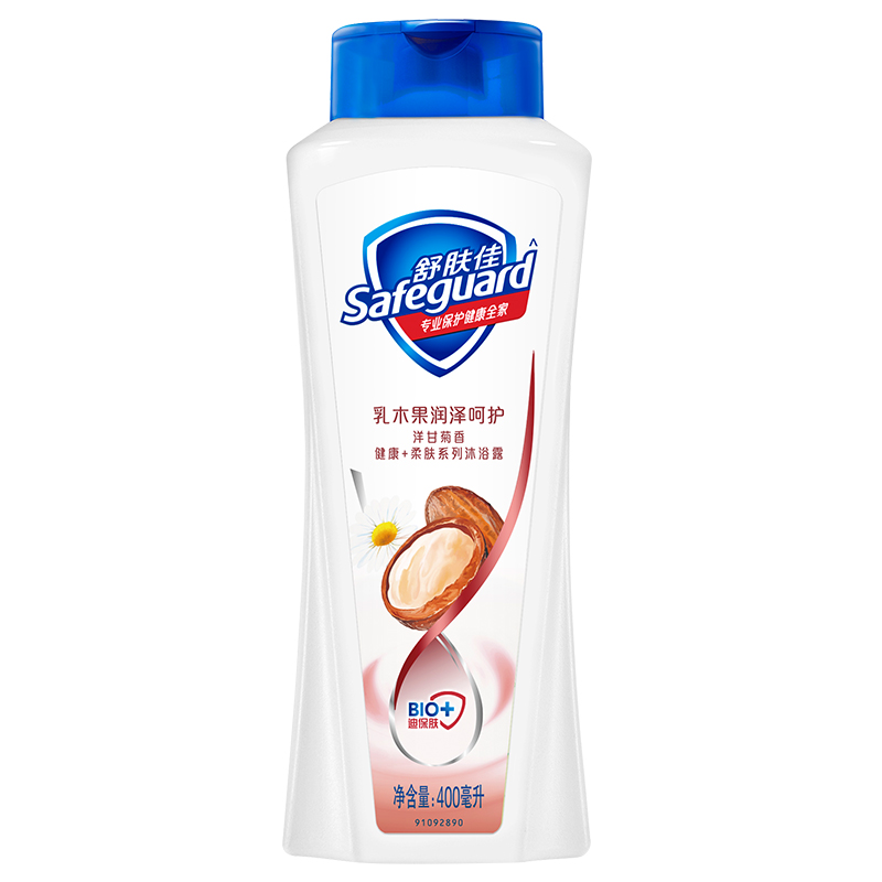 舒肤佳沐浴露乳木果润泽呵护400ml 洋甘菊香 健康滋润柔肤系列 舒肤佳小围巾