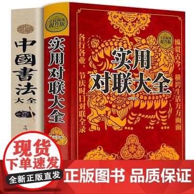 【全2册】实用对联大全(精装)+中国书法大全民间文学民族文学中国传统文化精粹春联喜联寿联故事集锦名联鉴赏辞典中华对联正版