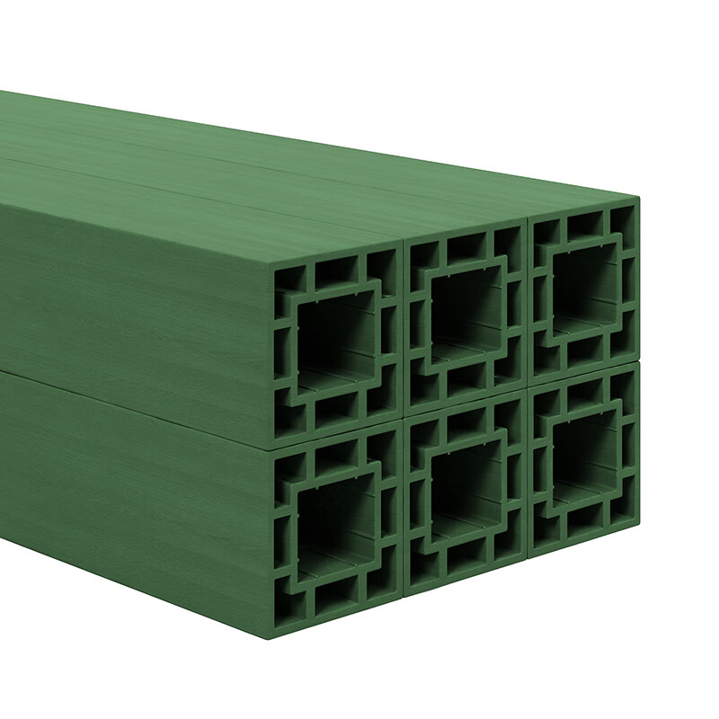 君绘 复合型加厚枕木12*12*100cm仓储垫木回字形抗压枕木垫块军绿色每米高清大图