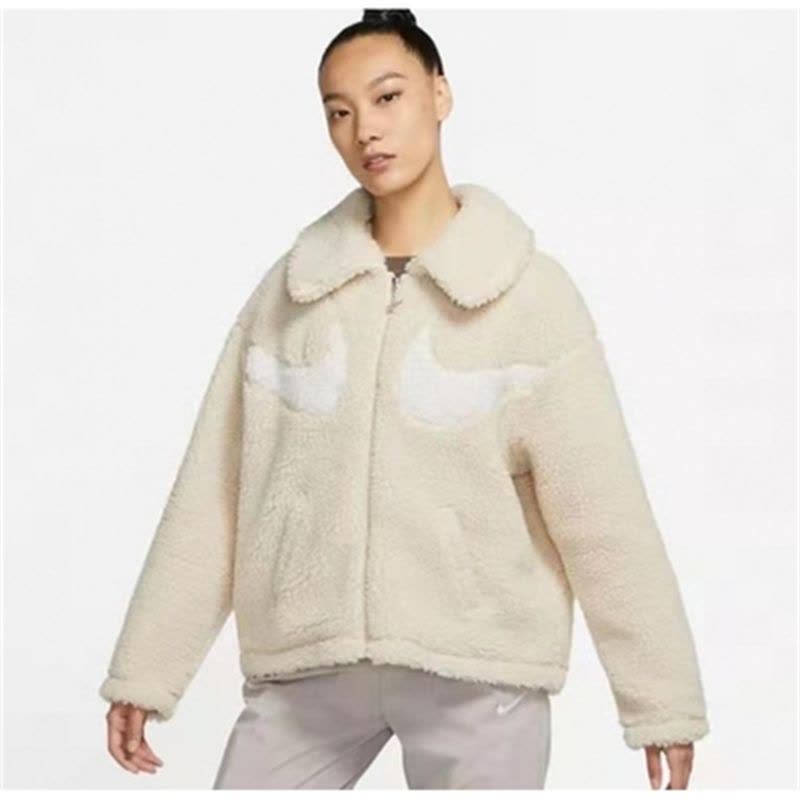 NIKE耐克外套运动休闲羊羔绒保暖女装翻领夹克DD5621-206 Z图片