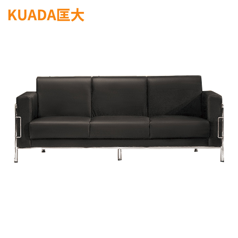 匡大 皮艺沙发商务办公接待三人位沙发KD-E3018-2高清大图