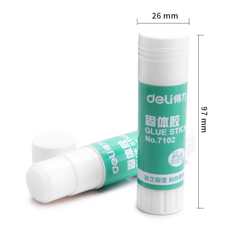 得力 DELI 7102 升级配方PVA固体胶棒21G 12支 盒