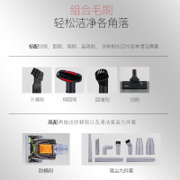 奥克斯（AUX）吸尘器家用手持地毯式除螨虫小型迷你大功率强力吸尘器 中国红+九件套+除螨刷定制商品